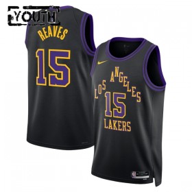 NBA Børn Trøje Los Angeles Lakers Austin Reaves 2025-26 Nike City Edition Sort Swingman